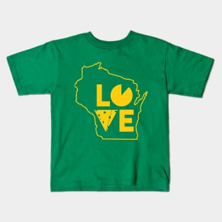 Wisconsin LOVE Kids T-Shirt